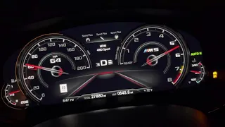 2019 M5 Competition 0-100mph Pull