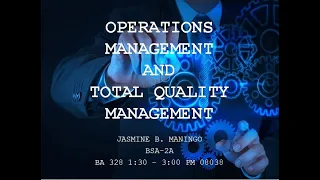 Operations Management and TQM