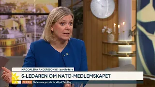 S-ledaren: ”Har olika inställning till Nato-medlemskapet än M” | Nyhetsmorgon | TV4 & TV4 Play