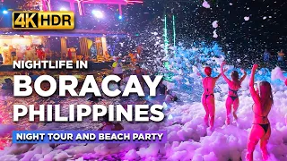 Nightlife in BORACAY 2024 🔥 | Night Tour at the Philippines' BEST Summer Destination【4K HDR】