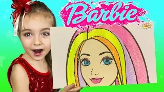 Colouring Drawings Disney's Barbie |  Coloring Book For Children Learning Colors Videos