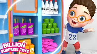 Learn Colors with Refrigerator Toy  - BillionSurpriseToys Nursery Rhymes, Kids Songs