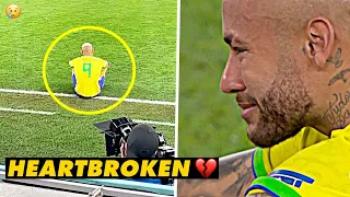 𝙃𝙀𝘼𝙍𝙏𝘽𝙍𝙊𝙆𝙀𝙉 😢😭 Richarlison & Neymar in 𝒕𝒆𝒂𝒓𝒔 after penalty lose vs Croatia