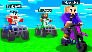 DESAFÍO YOUTUBER vs CAZADORES con COCHES en MINECRAFT 😱🚗 SPEEDRUNNER vs HUNTER en MINECRAFT