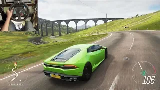 Lamborghini Huracan - Forza Horizon 4 | Logitech g29 gameplay