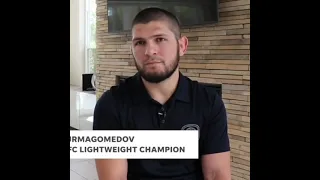 Khabib reacts to conor Mcgregor's leg break. Part1