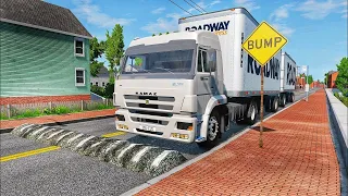Truck vs Speedbumps - BeamNG.drive || BeamNG Hub