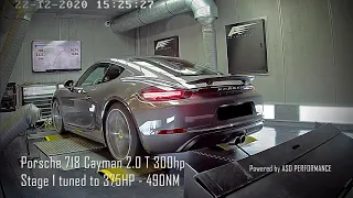 Porsche 718 Cayman 2.0T 300hp - Stage 1 tuned to 375HP - 490NM - Powered by ASD PERFORMANCE