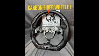 CARBON FIBER SQUARE BOTTOM STEERING WHEEL ON A LEXUS IS350 & IS250 |LEXUS GETS MORE CARBON FIBER!!!|