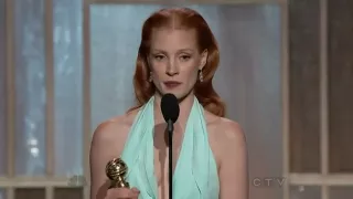 Jessica Chastain wins Best Actress - Golden Globes 2013