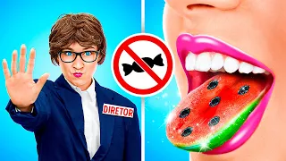 🍉 COMO LEVAR COMIDA PARA A ESCOLA 📚 Truques legais e momentos engraçados, por 123 GO!