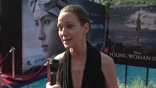 Young Woman And The Sea: Jeanette Hain Red Carpet interview | ScreenSlam