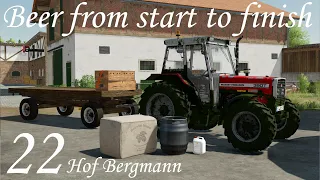 Hops, Yeast and Barrels, Beer from start to finish - Hof Bergmann E22 - Farming Simulator 22 - FS22