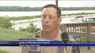 Missing teen's body found in Alum Creek