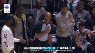 RJ reminds Giannis he's mic'd up for the NBA: "You're out here reffing like Marc Davis and sh--."