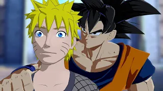 Goku tries to fight Naruto