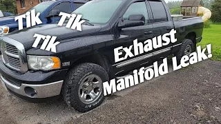 Dodge Ram Exhaust Manifold Leak Repair!