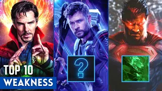 Top 10 Superhero Weakness From Marvel And DC | Weaknesses You Might Not Know About!