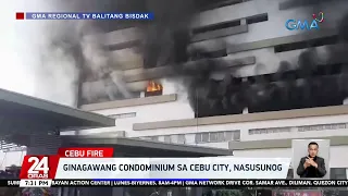 Ginagawang condominium sa Cebu City, nasunog | 24 Oras