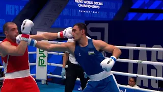 R16 (92KG) TCHIGLADZE GIORGI (GEO) vs MULLOJONOV LAZIZBEK (UZB)| IBA World Boxing Championships 2023