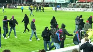 Krawalle bei der Meisterfeier des FC Basel (FC Aarau vs FC Basel) 15.05.2014