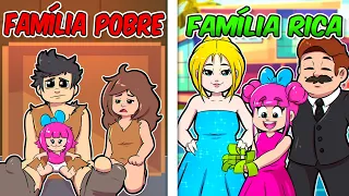 FAMÍLIA POBRE 😢 VS FAMÍLIA RICA 🤑 NO BROOKHAVEN (HISTÓRIA ROBLOX) - PAPILE ✨