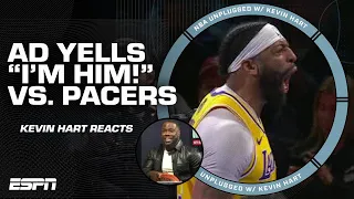 Kevin Hart reacts to Anthony Davis yelling 'I'm him!' vs. Pacers | NBA Unplugged
