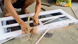 Wooden Window Glass Fitting Trick //खिड़की पल्ला पर शीशा कैसे लगाएँ@bkcarpenter