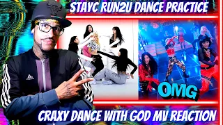 STAYC RUN2U DANCE PRACTICE X CRAXY DANCE WITH GOD MV REACTION