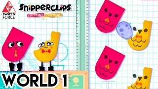 Snipperclips Gameplay - World 1 FULL GAME (Nintendo Switch Gameplay)