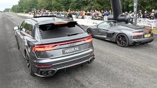 740HP Audi RSQ8-R ABT VS. 720HP Audi R8 V10 Performance with ASG Exhaust!