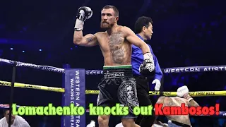 Lomachenko knocks out Kambosos to become lightweight champion!!