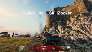 World of Tanks T-34-3    8.2k DMG Top Gun,High Caliber