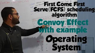 First come first serve (FCFS) CPU Scheduling algorithm | Convoy effect with example | OS