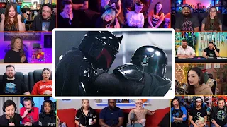 Youtubers React To Din Djarin Vs Moff Gideon Fight | The Mandalorian S3 Ep 8 Finale Reaction Mashup