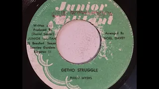 Philip Myers - Getho Struggle + Dub - 7" Junior Militant 1986 - KILLER DIGITAL 80'S DANCEHALL