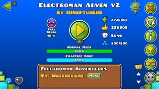 Electroman Adventures V2 by IIIneptuneIII 100% | easy demon (Geometry Dash)