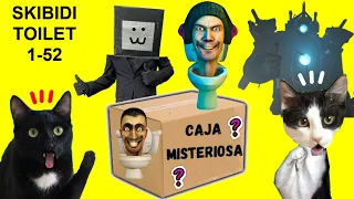 Abrimos la caja secreta y misteriosa de Skibidi Toilet 1-52 / Videos de gatos Luna y Estrella