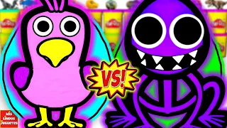 Huevos Sorpresa Gigantes de Garten of Banban VS Rainbow Friends con Opila Bird VS Purple Juguetes