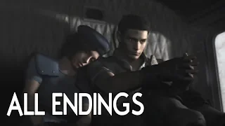 Resident Evil HD Remaster - All Endings