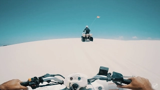 Quad bike in the wild - Atlantis Dunes at Western Cape - South Africa