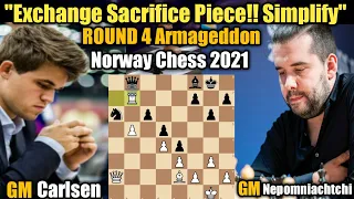 Norway Chess 2021 | Magnus Carlsen VS Ian Nepomniachtchi | Round 4 Armageddon