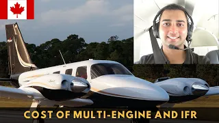 How much does it cost for a Multi Engine Instrument Rating| Flight Training in Canada