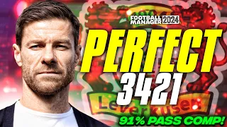 Xabi Alonso's PERFECT 3-4-2-1 (91% Pass Comp) FM24 Tactics!