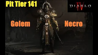 Diablo 4 - PIT TIER 141 Golem Necromancer Season 4