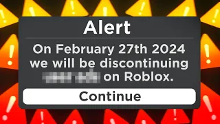 Roblox Is Finally Removing This... (Sad Update)