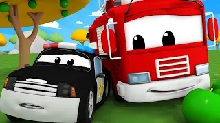 Car Patrol -  Matt's birthday surprise - Car City ! Police Cars and fire Trucks for kids