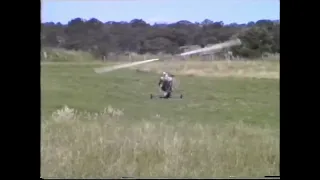 Muz flying turbo Subaru EA81 Gyrocopter gyroplane at GunningNSW from farm airstrip off Collector rd.