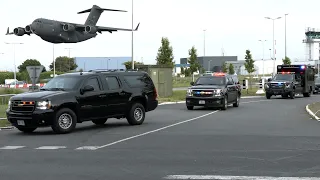 Five planes fly President Biden's motorcade to France 🇺🇸 🇫🇷