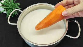 Just add carrots to the boiling milk! You'll be amazed! Recipe in 5 minutes